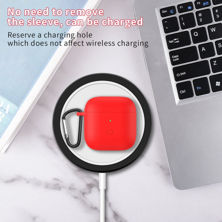 Liquid Silicone One-piece Earphone Protective Case For Redmi Buds3(Light Purple)