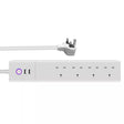 WiFi 16A SM-SO306-K 4 Holes + 2 USB Multi-purpose Smart Power Strip, UK Plug - Smart Socket by PMC TechLife | Online Shopping South Africa | PMC TechLife