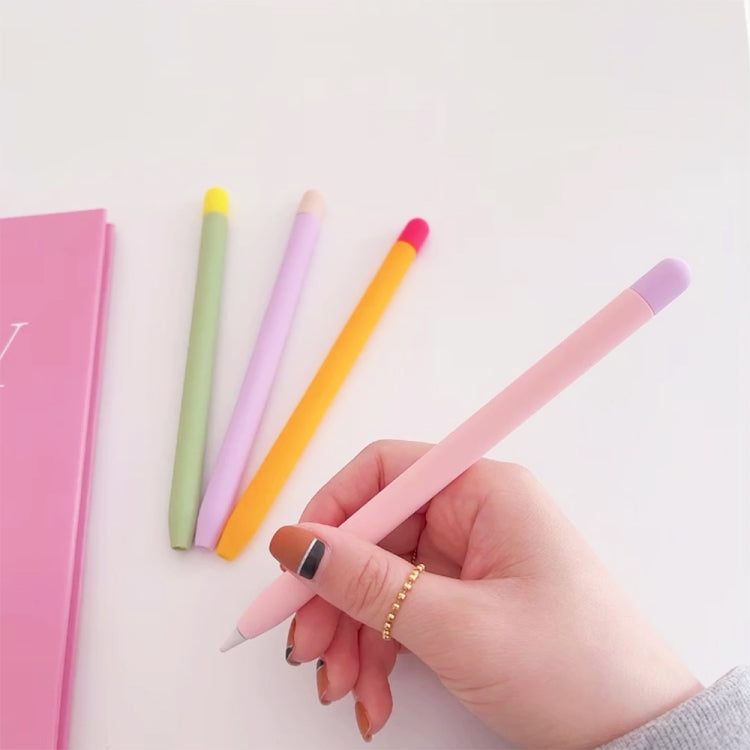 Contrasting Color Silicone Protective Case For Apple Pencil 2(Green)