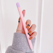 Contrasting Color Silicone Protective Case For Apple Pencil 2(Pink)