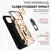 For iPhone 14 Pro Max Sliding Camshield Holder Phone Case (Gold)