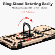 For iPhone 14 Pro Max Sliding Camshield Holder Phone Case (Gold)