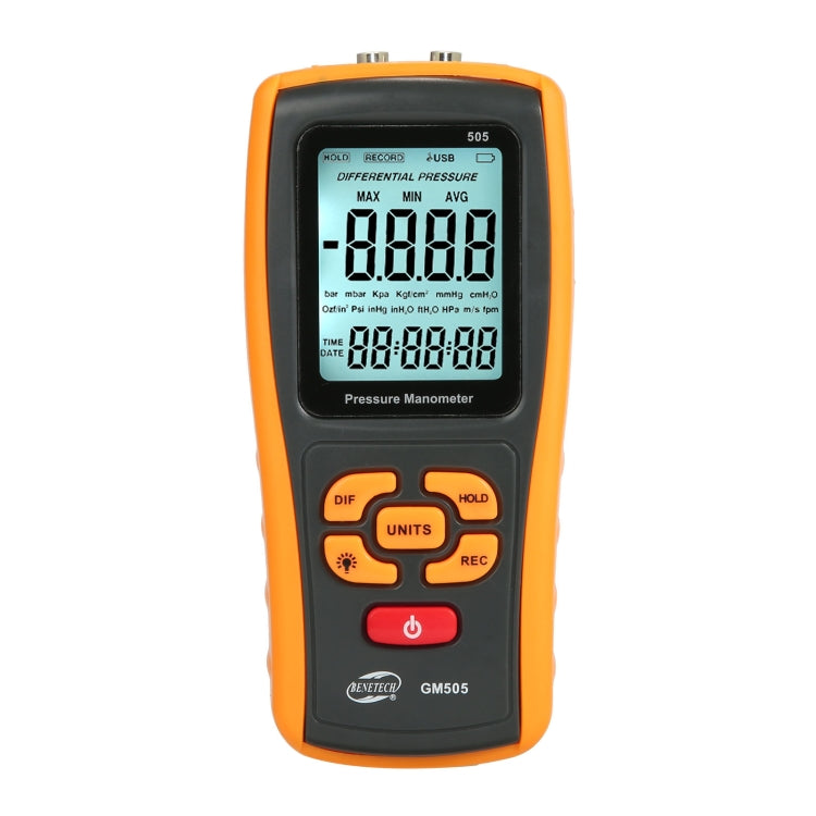 BENETECH GM505 Portable Pressure Gauge, Battery Not Included