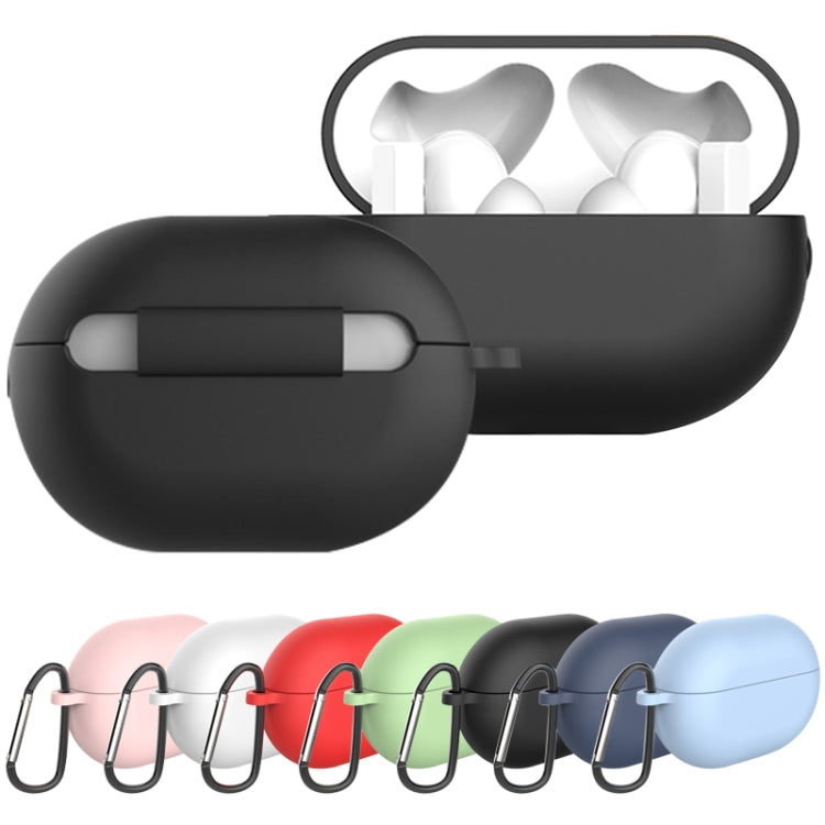 Earphone Silicone Protective Case for Huawei FreeBuds Pro, Type:with Buckle(Pink)
