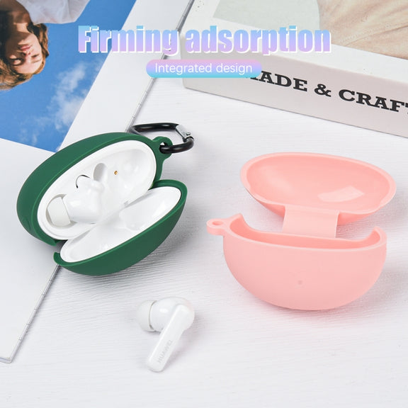 Earphone Liquid Silicone Protective Case For Huawei FreeBuds 5i(Dark Green)