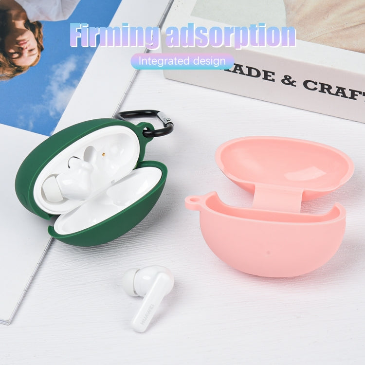 Earphone Liquid Silicone Protective Case For Huawei FreeBuds 5i(Dark Green)