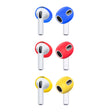 3 Pairs Earphone Silicone Earmuffs For AirPods 3(Blue+Red+Yellow) - For AirPods 3 by PMC TechLife | Online Shopping South Africa | PMC TechLife