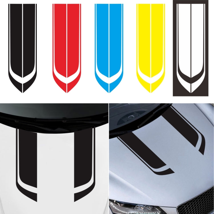 D-711 Stripe Pattern Car Modified Hood Decorative Sticker(Blue)