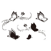 D-907 Butterflies Pattern Car Modified Decorative Sticker(Black)