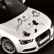 D-907 Butterflies Pattern Car Modified Decorative Sticker(Black)