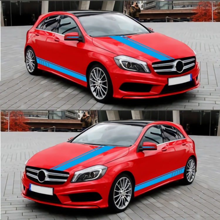 D-930 Lines Pattern Car Modified Decorative Sticker(Blue)