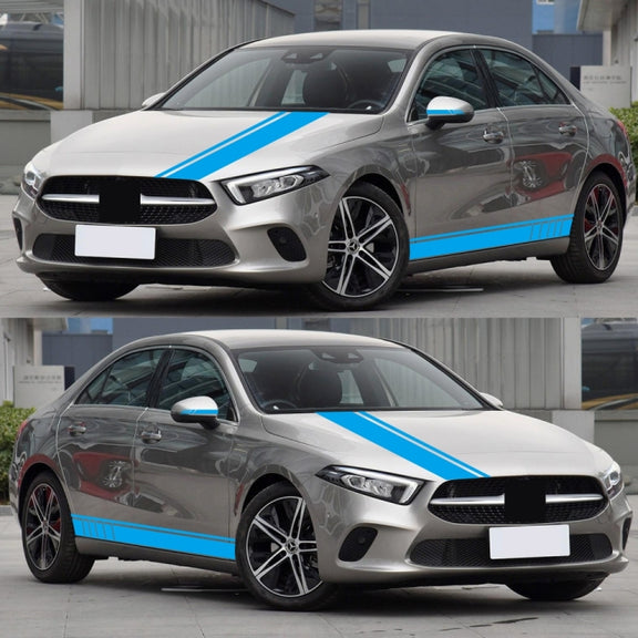 D-930 Lines Pattern Car Modified Decorative Sticker(Blue)
