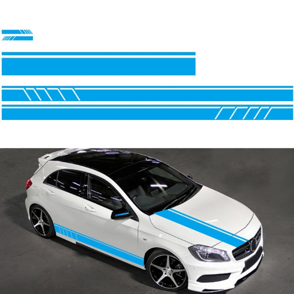 D-930 Lines Pattern Car Modified Decorative Sticker(Blue)