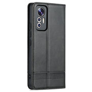For Xiaomi 12 Lite AZNS Magnetic Calf Texture Leather Phone Case(Black)