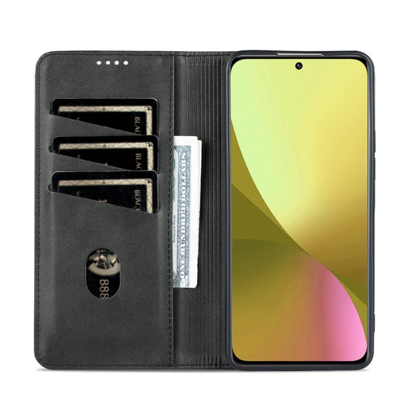 For Xiaomi 12 Lite AZNS Magnetic Calf Texture Leather Phone Case(Black)