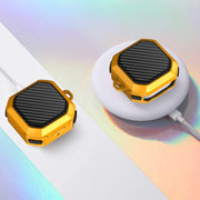 For Samsung Galaxy Buds Live / Buds 2 / Buds Pro/Buds 2 Pro Thunder Carbon Fiber TPU+PC Earphones Protective Case with Hook Up(Black)
