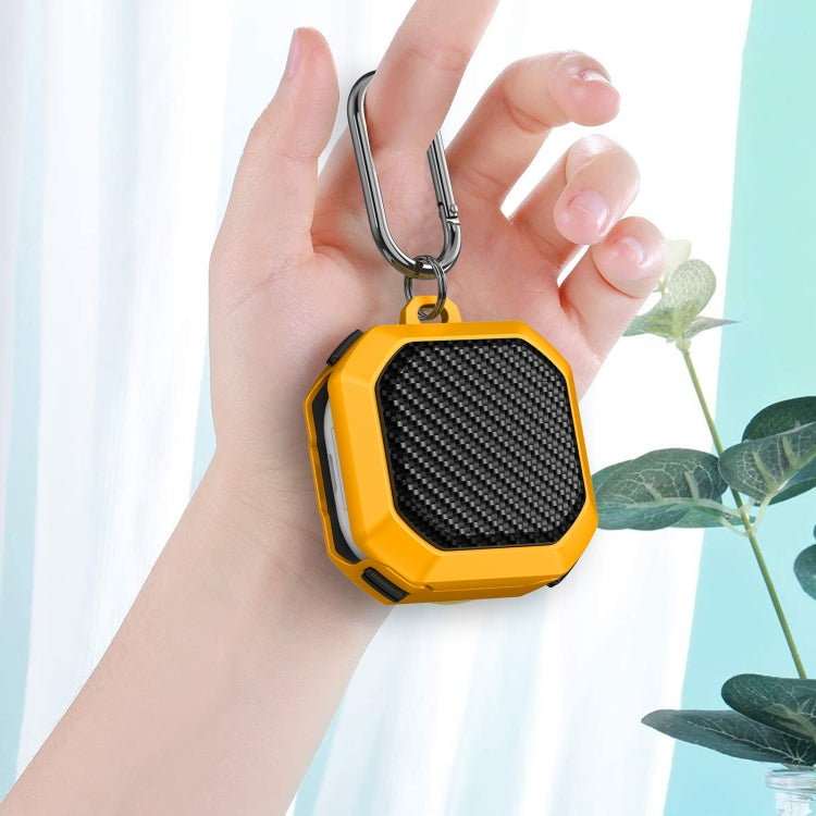 For Samsung Galaxy Buds Live / Buds 2 / Buds Pro/Buds 2 Pro Thunder Carbon Fiber TPU+PC Earphones Protective Case with Hook Up(Black)