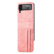 For Samsung Galaxy Z Flip4 5G Vertical Flip Card Slot Leather Phone Case(Pink) - free shipping - PMC TechLife - Order now!