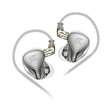 KZ-ZEX PRO 1.2m Electrostatic Coil Iron Hybrid In-Ear Headphones, Style:Without Microphone(Pearl Chrome) - In Ear Wired Earphone by KZ | Online Shopping South Africa | PMC TechLife | Buy Now Pay Later Mobicred