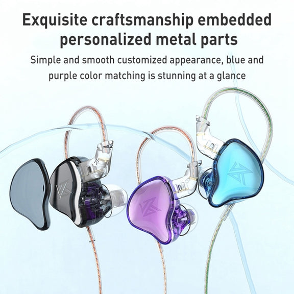 KZ-EDC 1.2m High-Value Subwoofer Wired HIFI In-Ear Headphones, Style:With Microphone(Colorful)