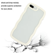 Candy Color Wave TPU Clear PC Phone Case For iPhone 7 Plus / 8 Plus(White)