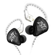 KZ-ZST X 1.25m Ring Iron Hybrid Driver In-Ear Noise Cancelling Earphone, Style:Without Microphone(Black) - free shipping - PMC TechLife - Order now!