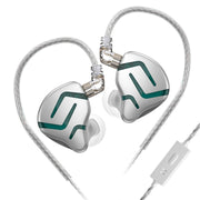 KZ-ZES Electrostatic Dynamic Hybrid HIFI In-Ear Headphones,Length: 1.2m(With Microphone)