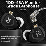 GK GSE Ten-Unit Coil Iron Subwoofer HIFI In-Ear Headphones(With Microphone)