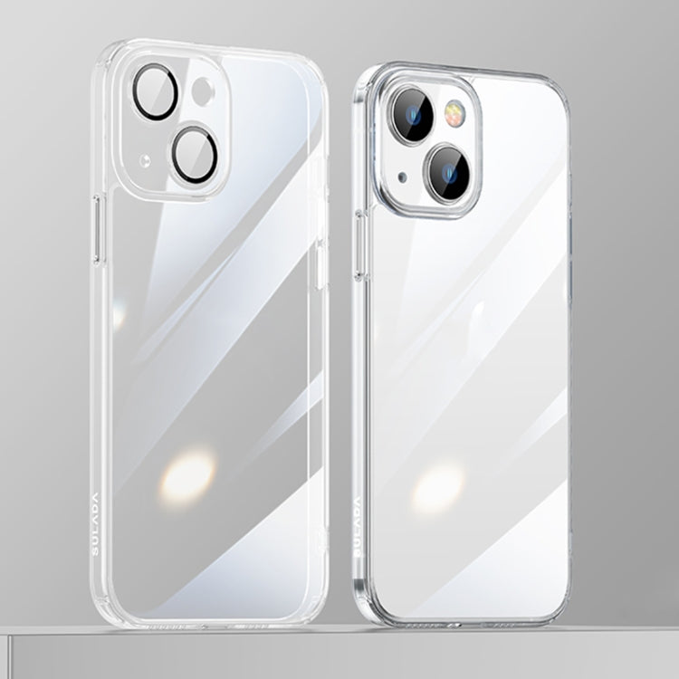 For iPhone 13 SULADA Crytal Steel Series Diamond Glass + TPU Phone Case(Transparent)