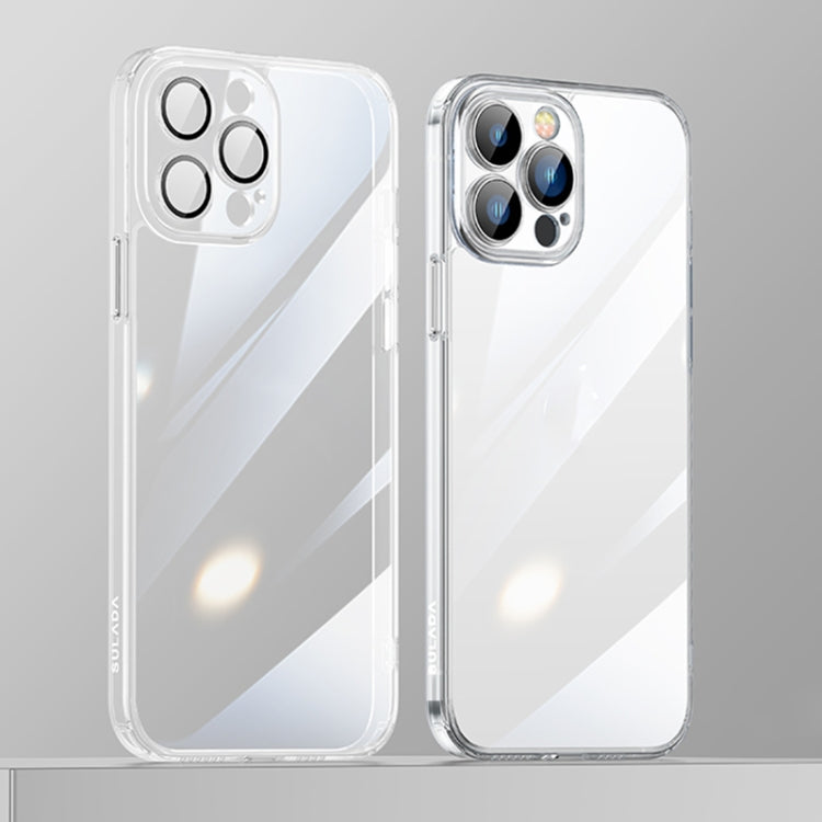 For iPhone 13 Pro SULADA Crytal Steel Series Diamond Glass + TPU Phone Case (Transparent)