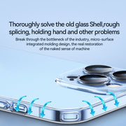 For iPhone 12 SULADA Crytal Steel Series Diamond Glass + TPU Phone Case(Blue)
