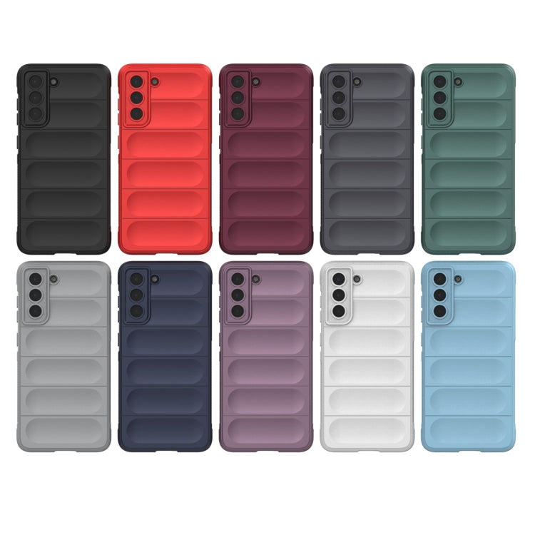 For Samsung Galaxy S21 FE Magic Shield TPU + Flannel Phone Case(Red)