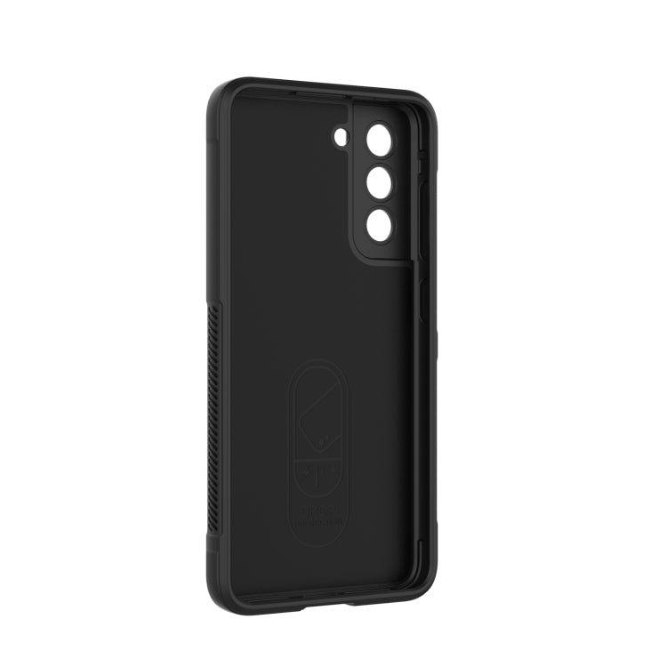 For Samsung Galaxy S21 FE Magic Shield TPU + Flannel Phone Case(Red)