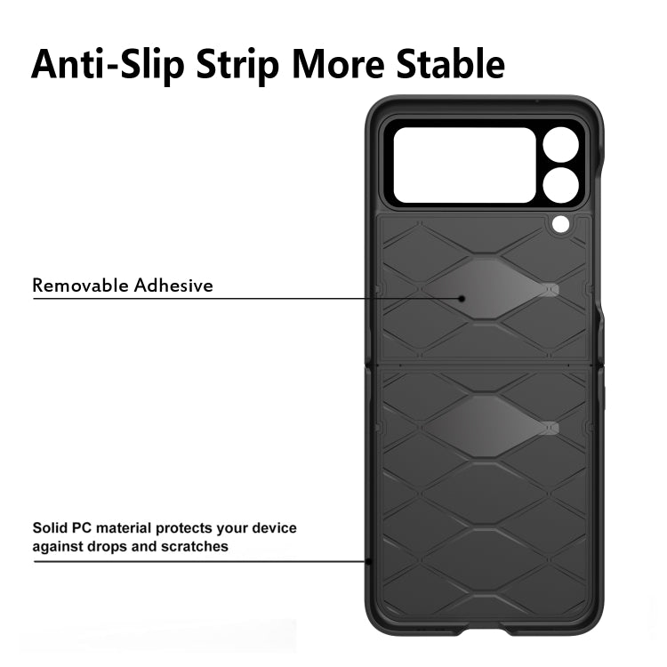 For Samsung Galaxy Z Flip4 Diamond Lattice Hinge Phone Case(Purple)