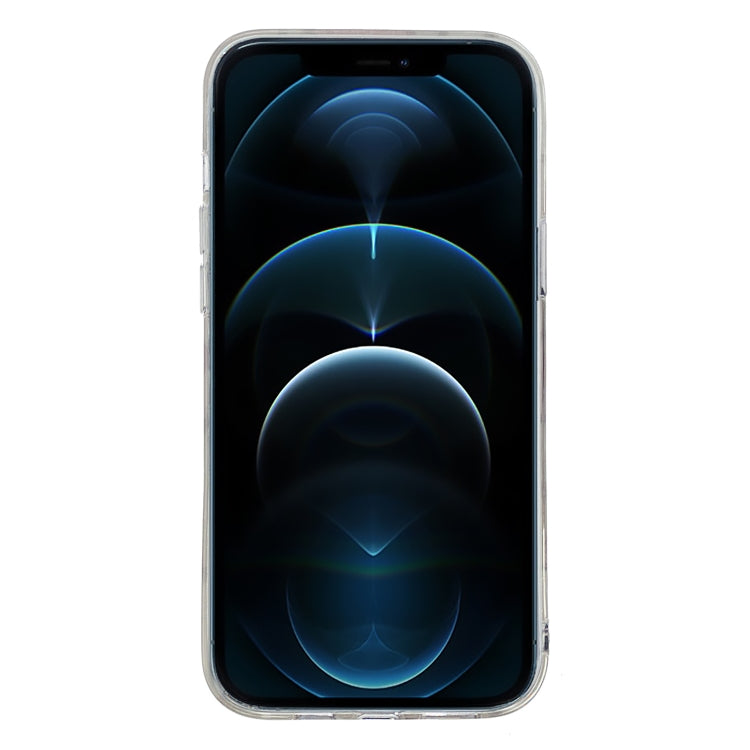 For iPhone 12 mini IMD Marble Pattern TPU Phone Case (Black)