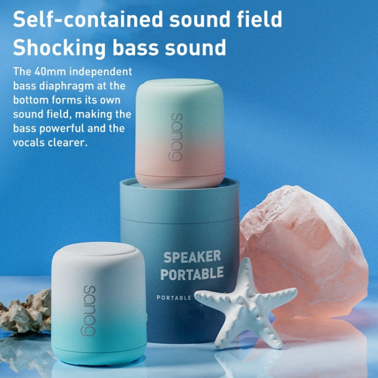 Sanag X6S Outdoor Portable Mini Gradient Bluetooth Speaker(White Pink)
