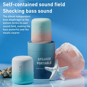 Sanag X6S Outdoor Portable Mini Gradient Bluetooth Speaker(White Pink)