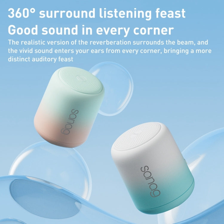 Sanag X6S Outdoor Portable Mini Gradient Bluetooth Speaker(White Pink)