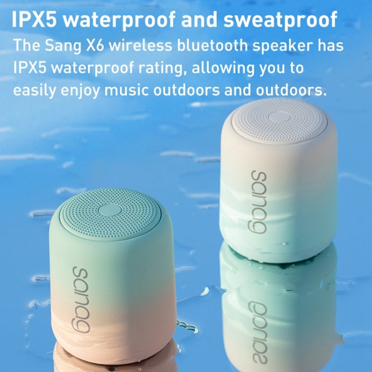 Sanag X6S Outdoor Portable Mini Gradient Bluetooth Speaker(White Pink)