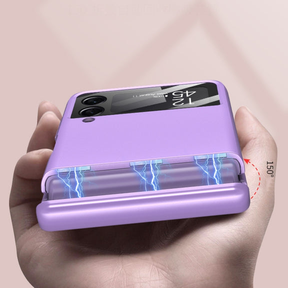 For Samsung Galaxy Z Flip4 GKK Magnetic Fold All-inclusive Protective Phone Case(Silver)