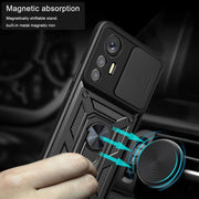 For Xiaomi 12 Lite Sliding Camera Design TPU + PC Phone Case(Black)