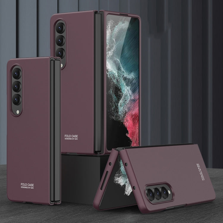 For Samsung Galaxy Z Fold4 GKK Ultra-thin All-inclusive Shockproof Phone Case(Brown)