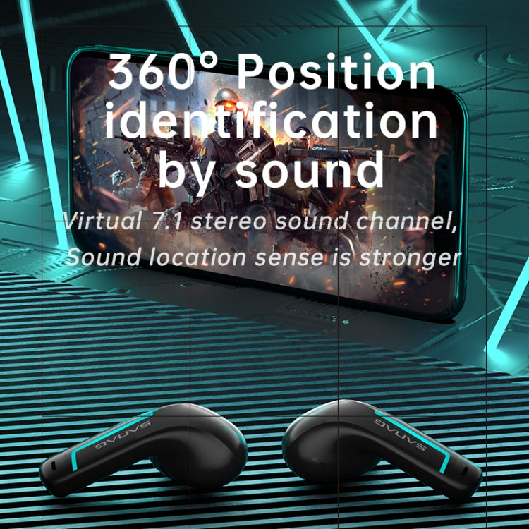 Sanag H2S PRO Stereo Noise Reduction Wireless Bluetooth Game Earphone(Black)