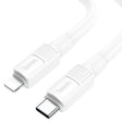 hoco X84 20W USB-C / Type-C to 8 Pin Solid PD Charging Data Cable���Length���1m(White) - Normal Style Cable by hoco | Online Shopping South Africa | PMC TechLife | Buy Now Pay Later Mobicred