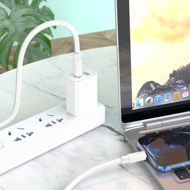 hoco X84 20W USB-C / Type-C to 8 Pin Solid PD Charging Data Cable���Length���1m(White)