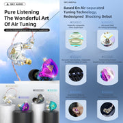 QKZ AK6 PLUS HiFi Bass Detachable Audio Cable Dynamic Heavy Bass Wired Earphone, Style:with Mic(White)