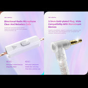 QKZ AK6 PLUS HiFi Bass Detachable Audio Cable Dynamic Heavy Bass Wired Earphone, Style:with Mic(Black)