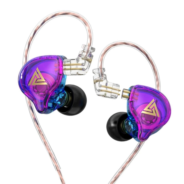 QKZ AK6 PLUS HiFi Bass Detachable Audio Cable Dynamic Heavy Bass Wired Earphone, Style:without Mic(Colorful)