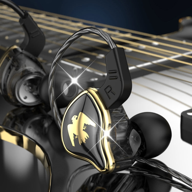 QKZ AK6-Ares Sports In-ear HIFI Wired Control Earphone with Mic(Black)