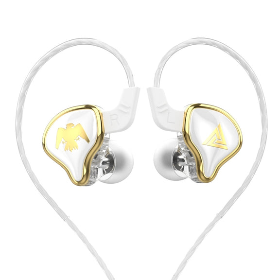 QKZ AK6-Ares Sports In-ear HIFI Wired Control Earphone with Mic(White)